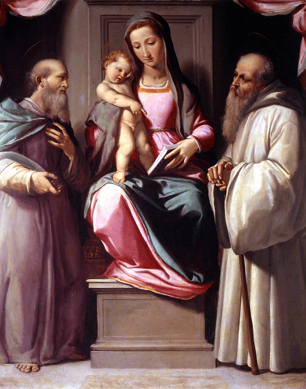 Madonna col bambino in trono tra i ss. romualdo e bartolomeo - Uffizi